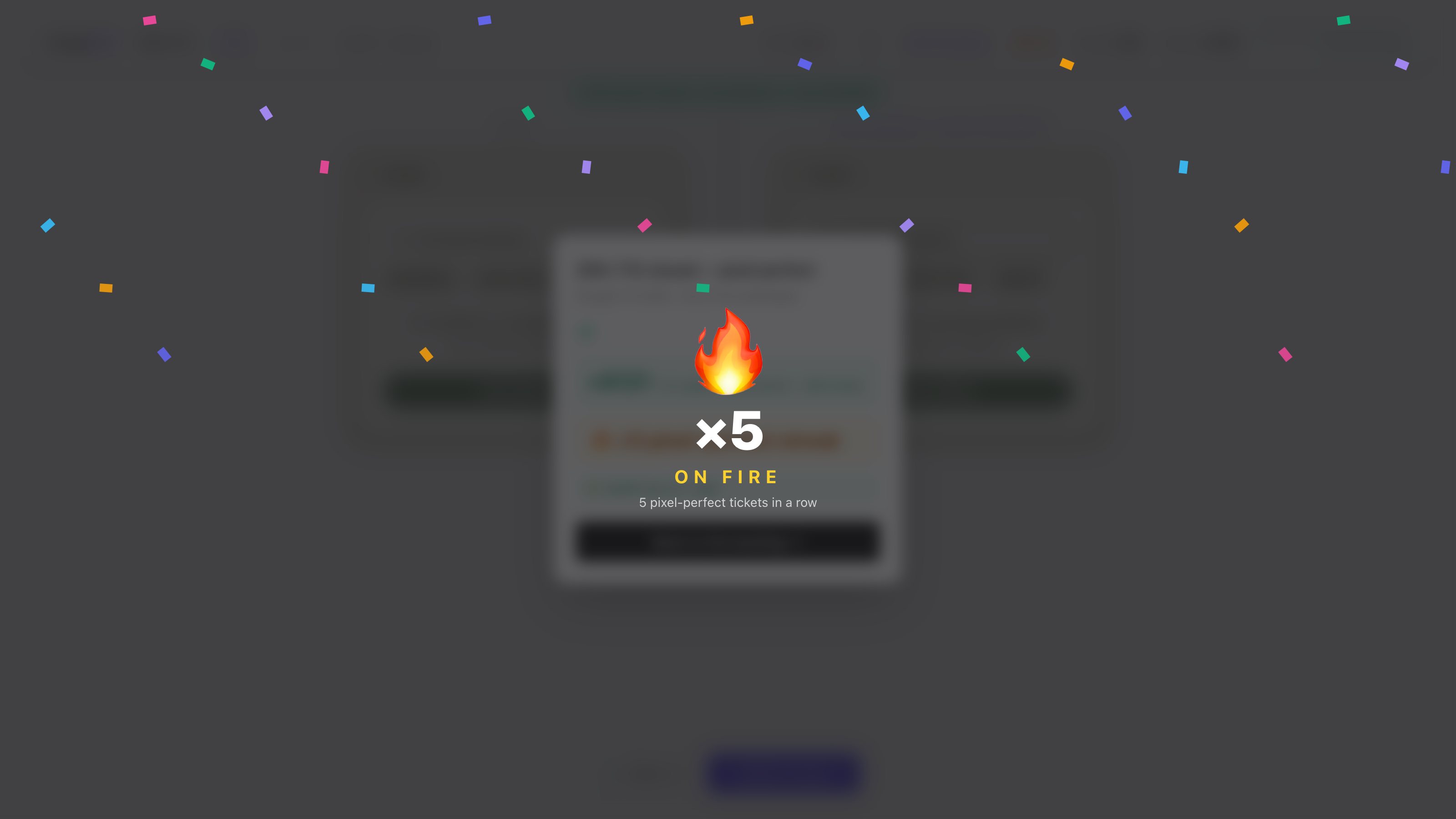 Perfect streaks in DesignDrift